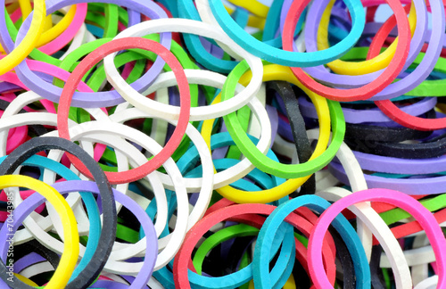 Elastic Colorful rubber bands © sumaetho