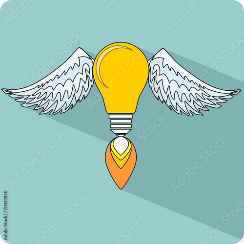 Light Bulb with Wings