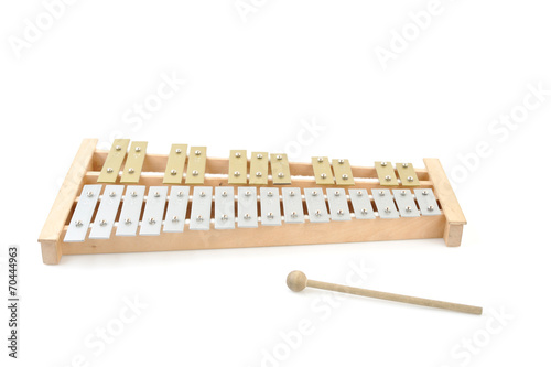 Glockenspiel isolated on white
