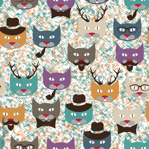 Pattern with cats