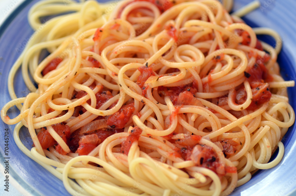 Spaghetti mit Tomatensoße