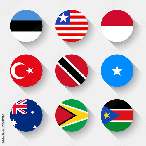 Flags of the world, round buttons Free Download Flags of the world, round buttons - GFXLoad