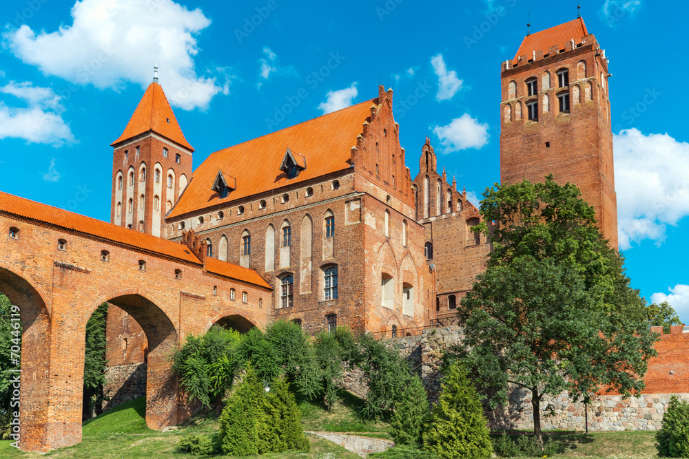 Kwidzyn medieval castle made of brick. Poland