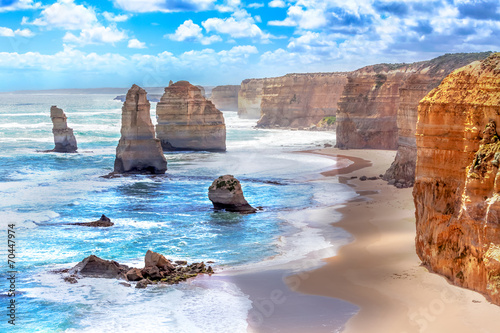 Twelve Apostles along the Great Ocean Road in Australia