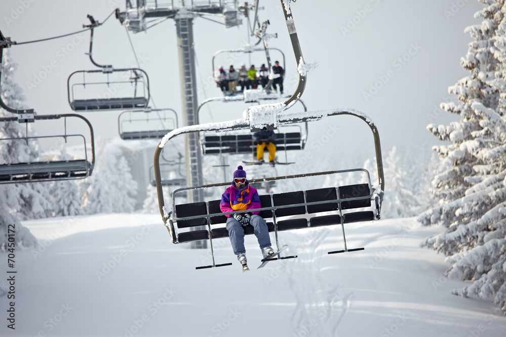 Fototapeta premium Ski lift