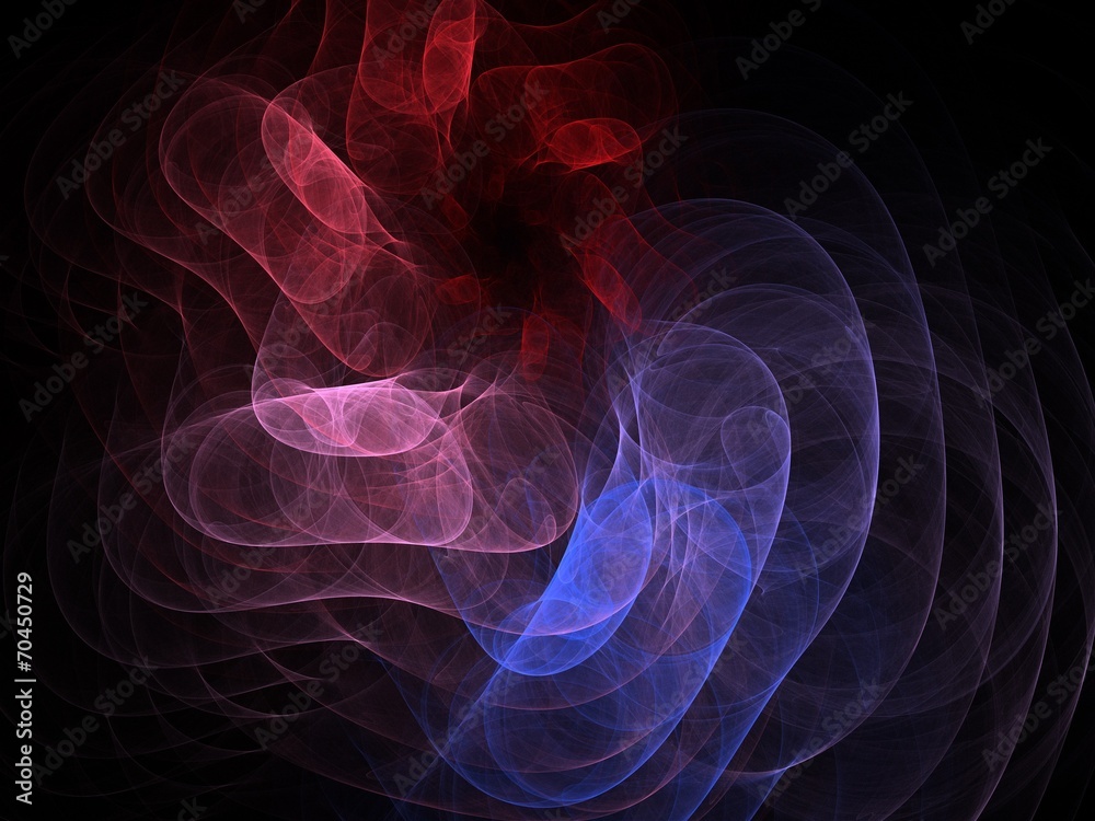 Abstract design made of fractal textures on the black background