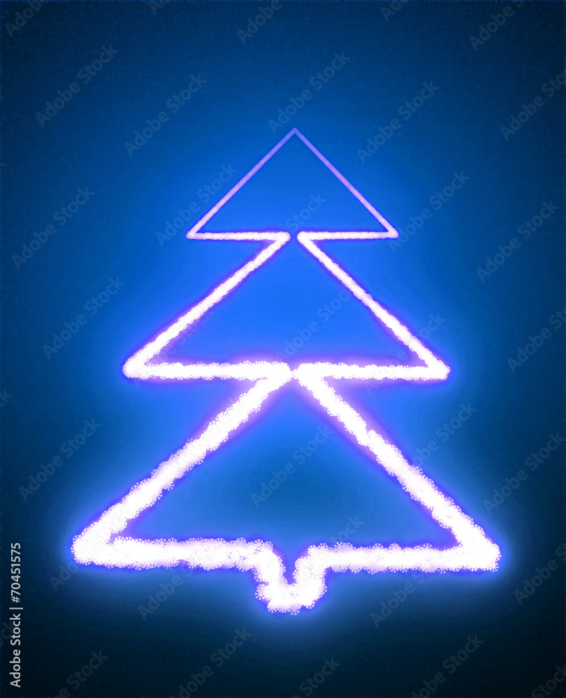 Abstract Christmas tree on the blue background Abstract Christmas tree on the blue background