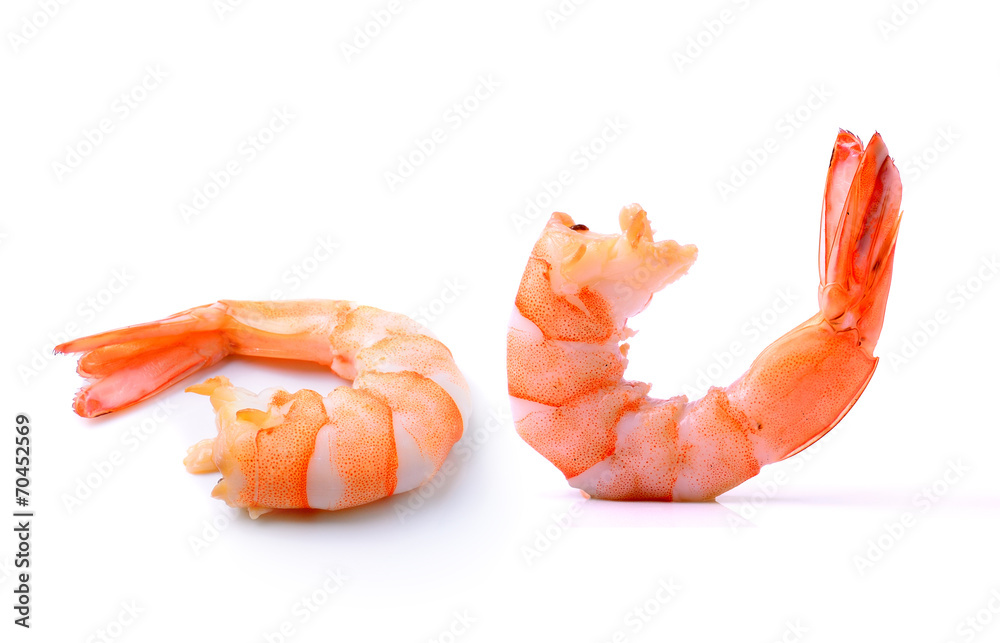 shrimps on a white background shrimps on a white background