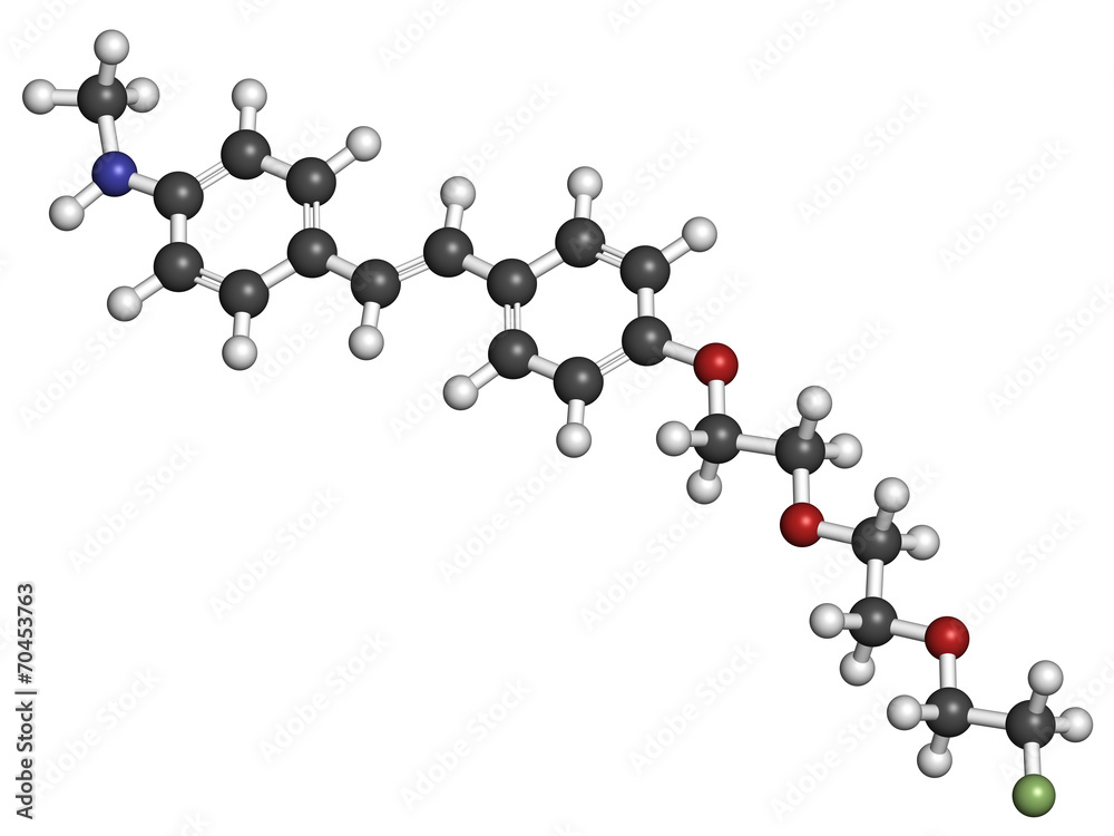 Florbetaben radiopharmaceutical molecule. Florbetaben radiopharmaceutical molecule.