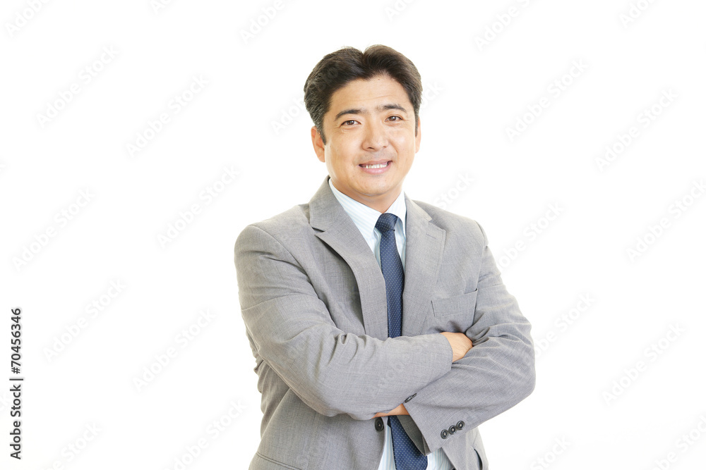 笑顔のビジネスマン 笑顔のビジネスマン