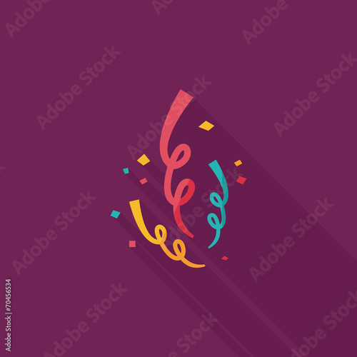 confetti flat icon with long shadow,eps10