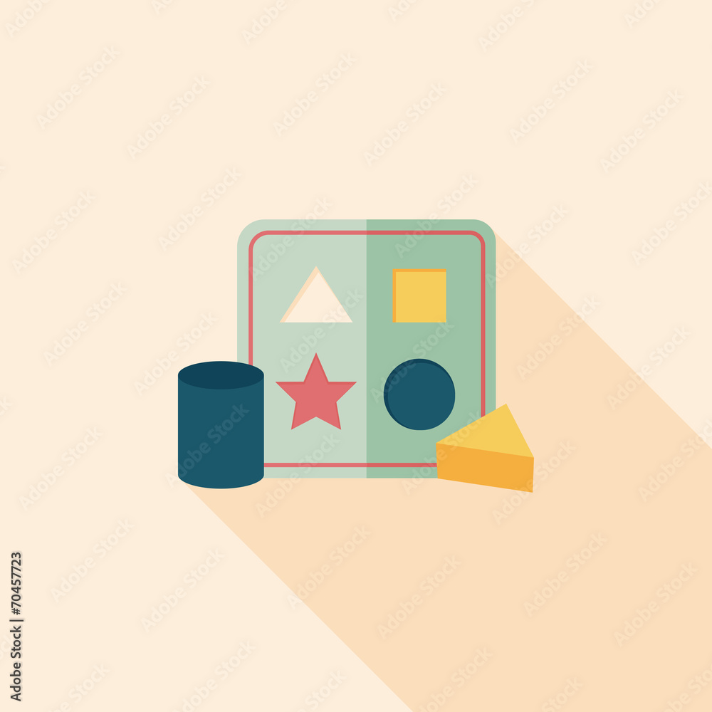 educational toy flat icon with long shadow,EPS 10 educational toy flat icon with long shadow,EPS 10