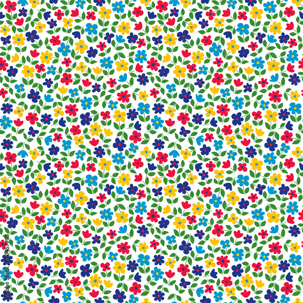 Colorful flowers/ seamless pattern