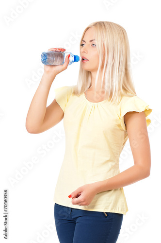 Womanl with bottle of water
