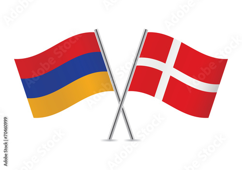Free Download Armenian and Danish flags. Vector illustration. - GFXLoad
