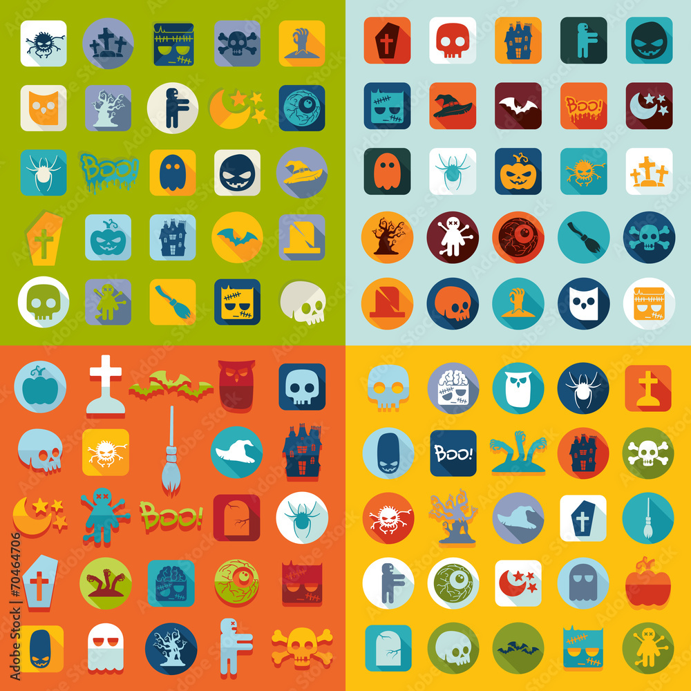 Set of halloween icons Set of halloween icons