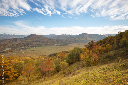 Autumn landscape in the mountains of Lago-Naki