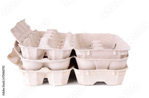 Eggs carton package isolated on a white