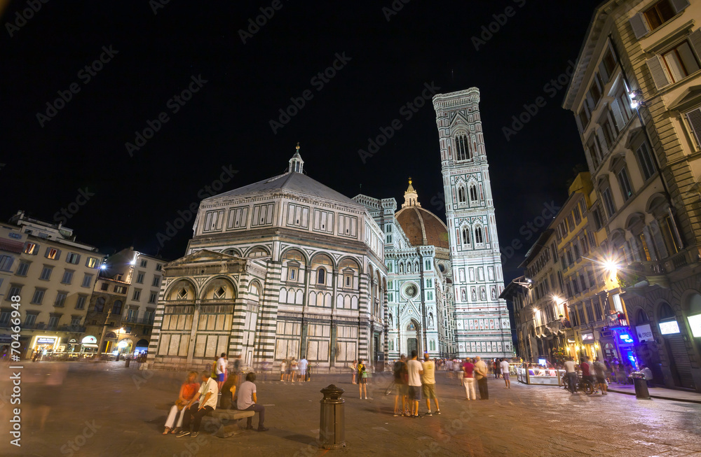 Cathedral Santa Maria del Fiore Florence at night