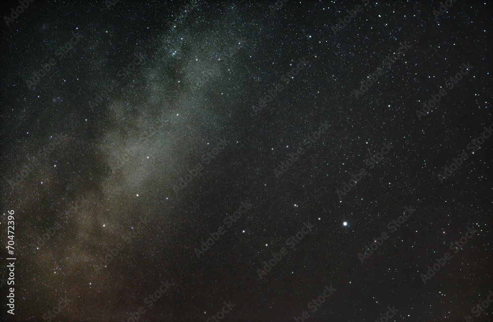 Fototapeta premium Constellation of the Lyre and our galaxy the Milky Way