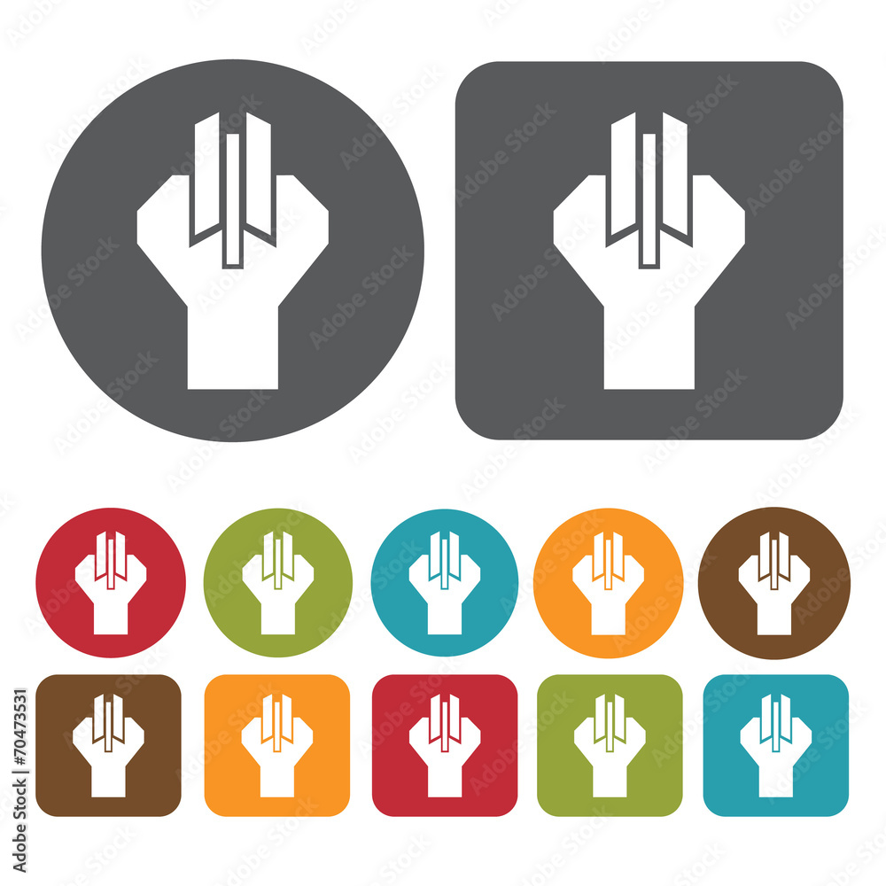 Three prong diagonal male plug icon. Electric plug icon set. Rou Three prong diagonal male plug icon. Electric plug icon set. Rou