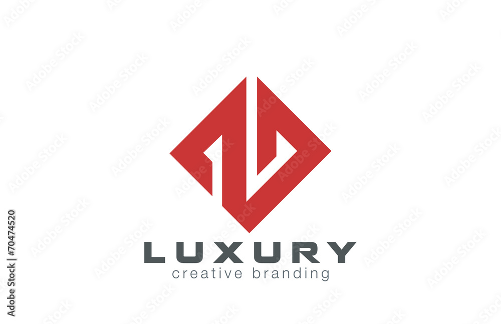 Luxury Jewelry logo design vector rhombus. Real estate icon Luxury Jewelry logo design vector rhombus. Real estate icon