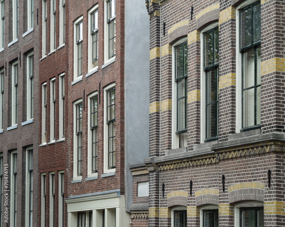 house facades in Amsterdam