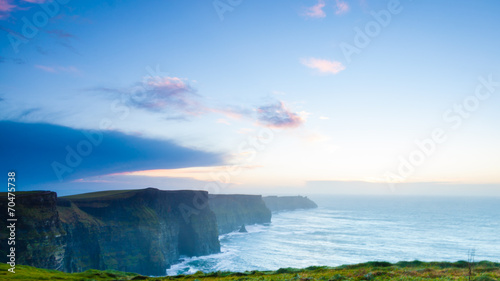 Cliffs of Moher at sunset in Co. Clare Ireland Europe.