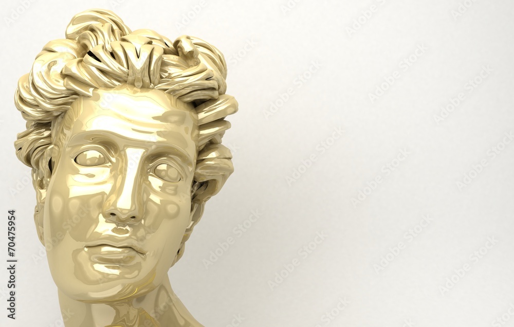 Scultura Apollo David, volto uomo, bellezza uomo
