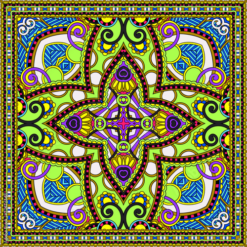 Traditional ornamental floral paisley bandanna