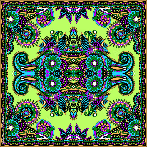 Traditional ornamental floral paisley bandanna