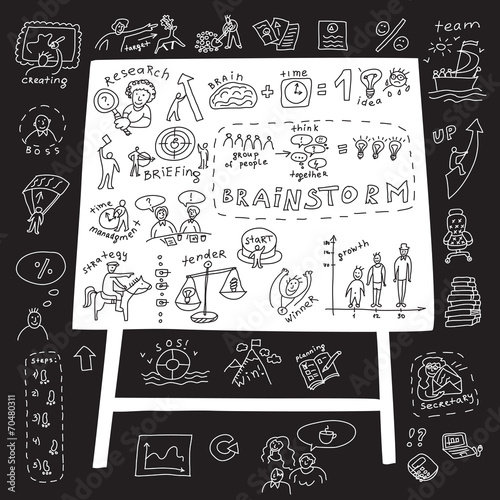 Business presentation draw objects