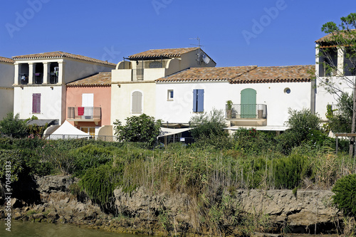 Residential area with marina at Aigues-Mortes