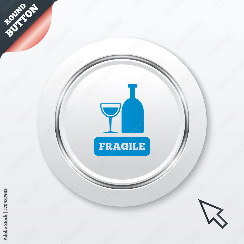 Fragile parcel icon. Package delivery symbol. Fragile parcel icon. Package delivery symbol.