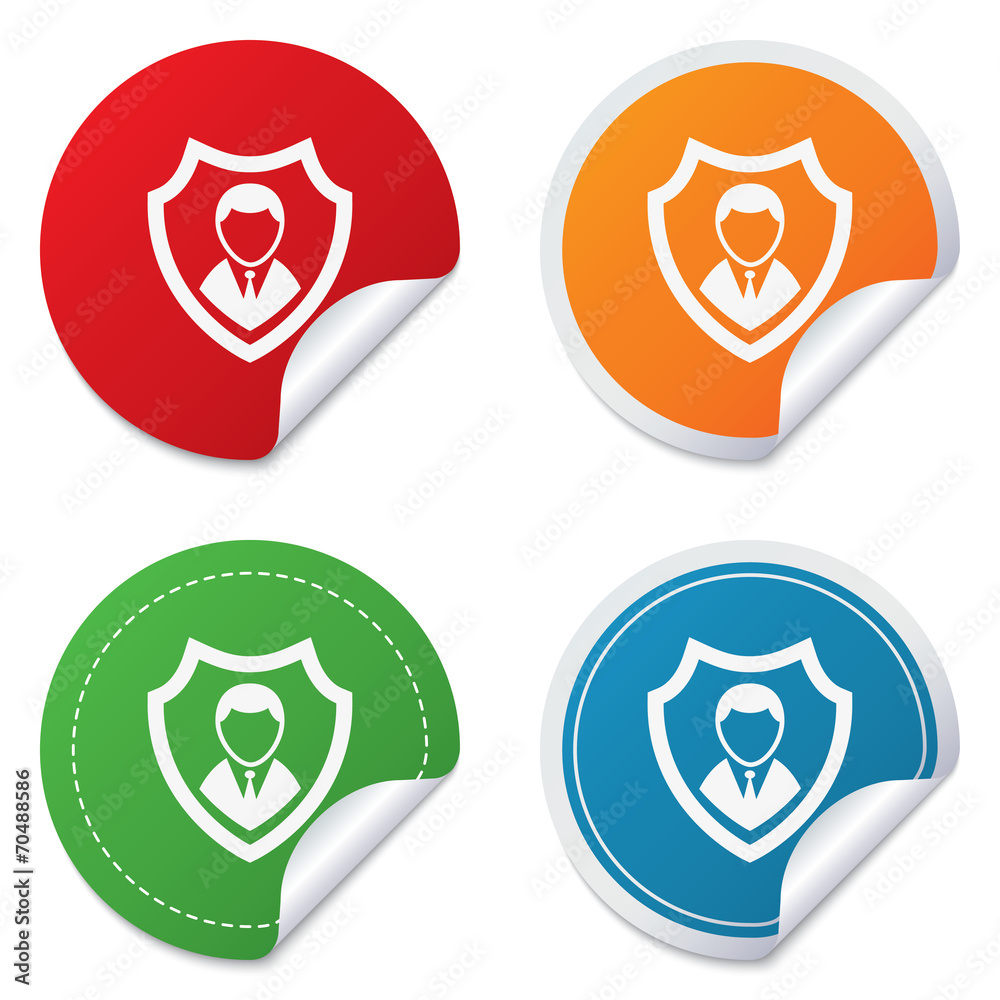 Security agency icon. Shield protection symbol. Security agency icon. Shield protection symbol.