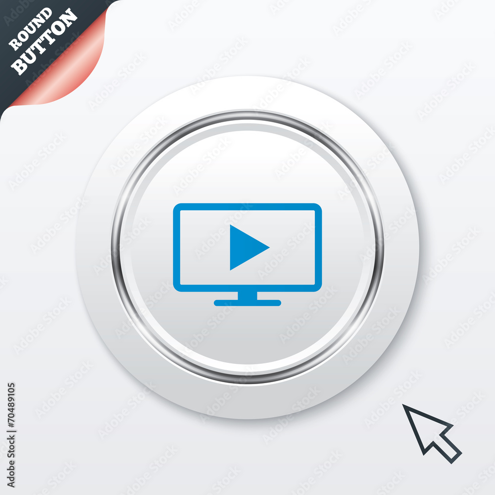 Widescreen TV mode sign icon. Television set. Widescreen TV mode sign icon. Television set.