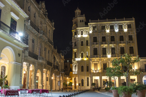 Plaza Vieja, Havana at night