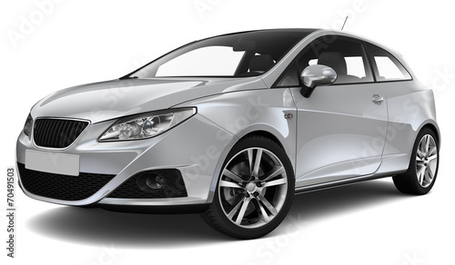 Obraz na płótnie Compact silver car