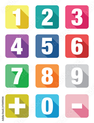 number flat icon sets