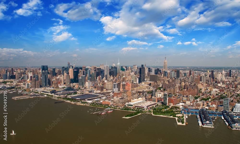 Chelsea and Greenwich Village Helicopter view at summer sunset - Chelsea and Greenwich Village Helicopter view at summer sunset -