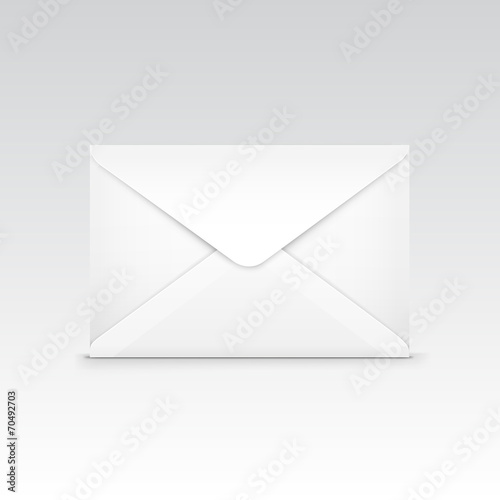 White Blank Envelope Isolated
