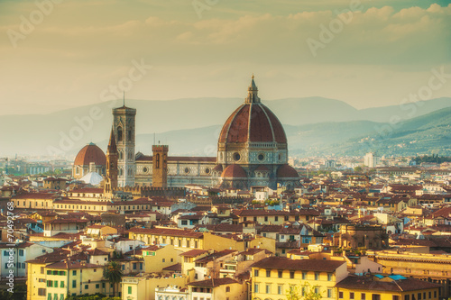 Magnificent panoramic view of Florence  Italy