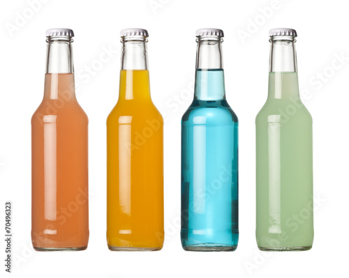Colorful bottled drinks