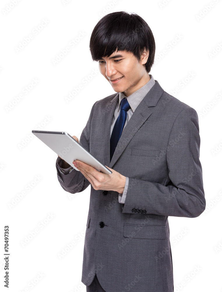 Asian businessman use of tablet