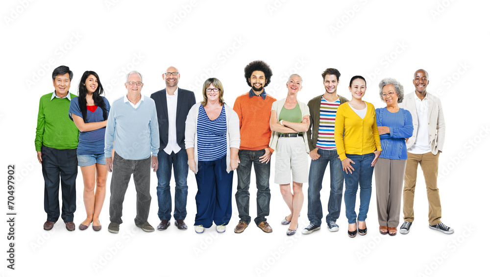 Group of Multiethnic Diverse Colorful People