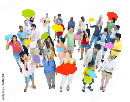 Group of People with Social Media Concepts