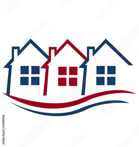 House for Real Estate business card vector design