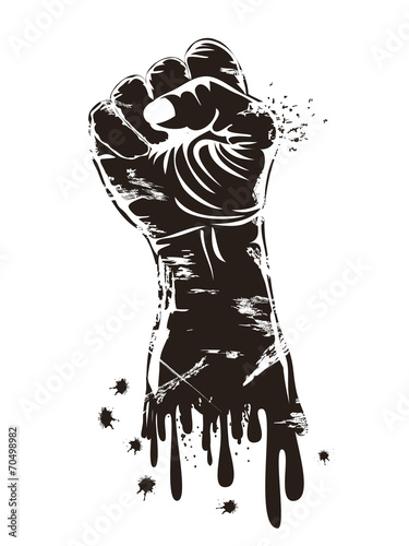 grungy fist power