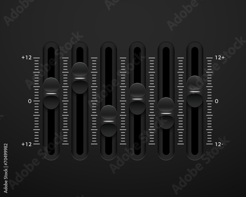 Vector sound mixer console panel