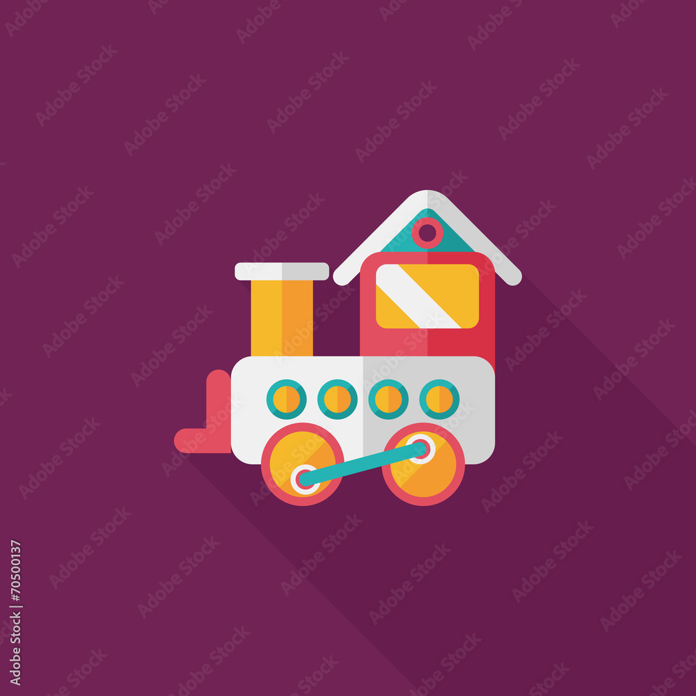 Train toy flat icon with long shadow,EPS 10 Train toy flat icon with long shadow,EPS 10